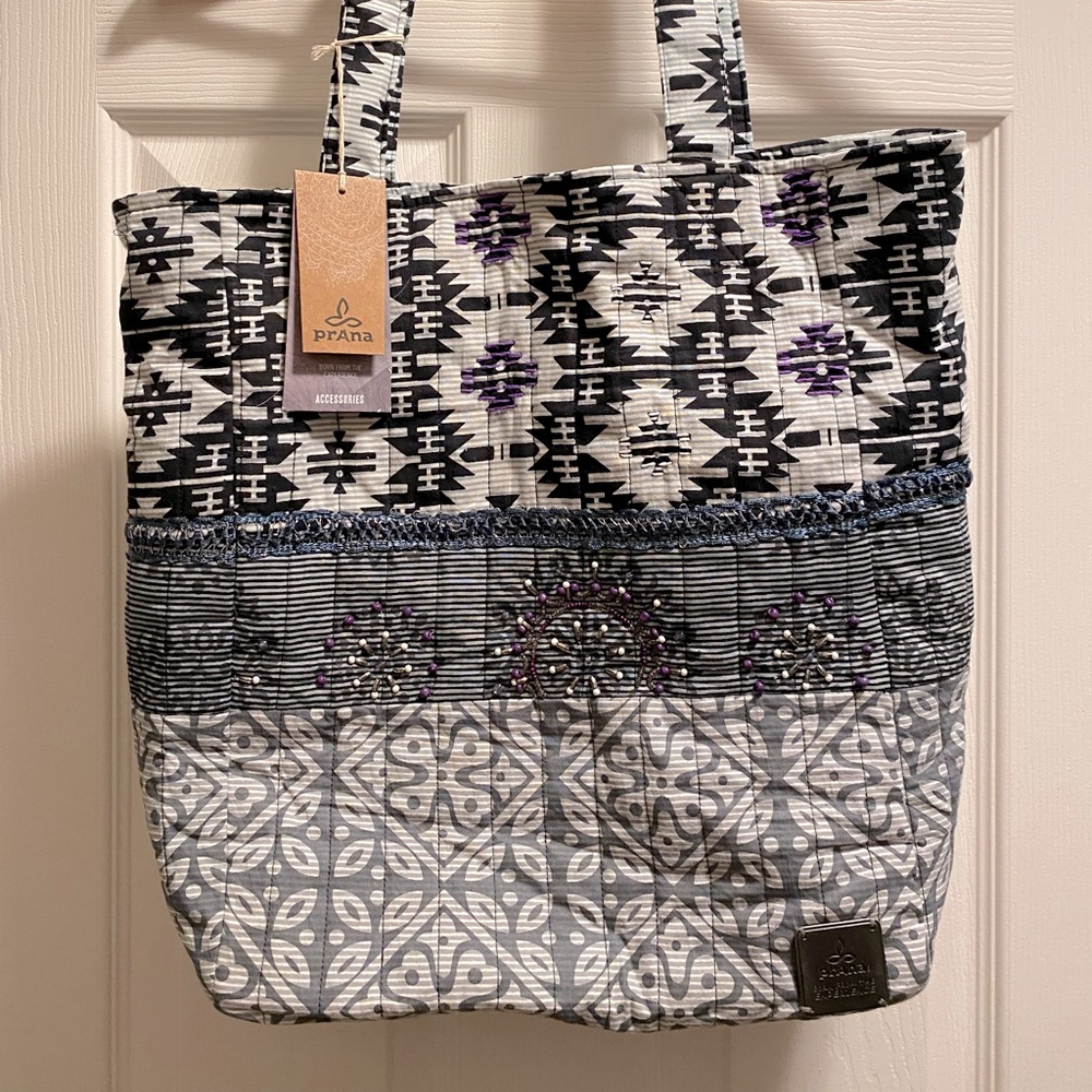 Prana Quilted Tote Bag NWT